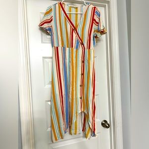 Peach Love California multi colored high-low dress size medium